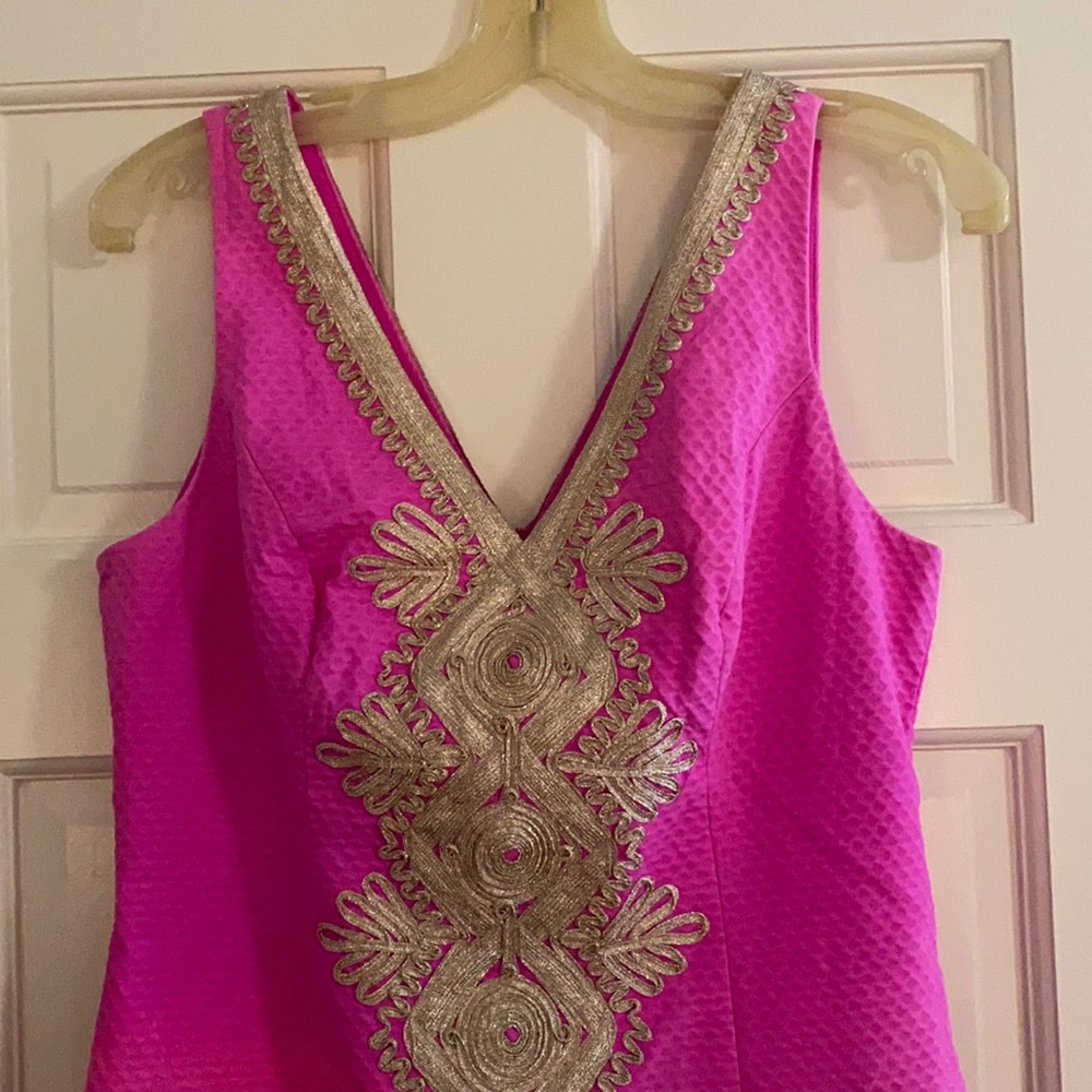 Pink and Gold Lilly Pulitzer shift dress